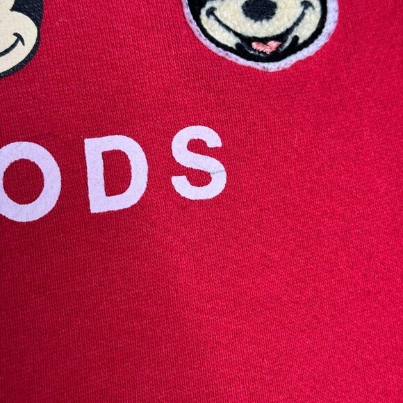 Disney Mickey Mouse Moods Textured Appliqués Sweatshirt Size Junior L (11-13) - Picture 3 of 6